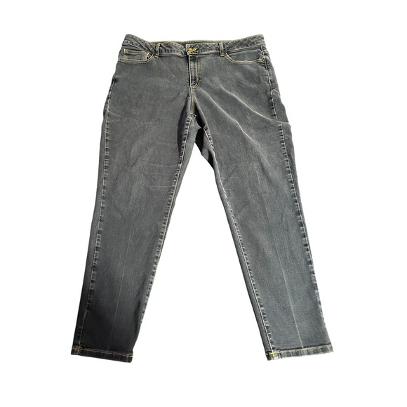 Michael Kors Womens Skinny Jeans Denim Comfort Stretch Blue Gray Wash 18W - Picture 1 of 9